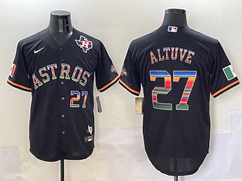 Men Houston Astros #27 Altuve Black Game 2025 Nike MLB Jersey style 5092->houston astros->MLB Jersey